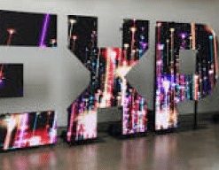 LED LARGE letter - LED playback surface